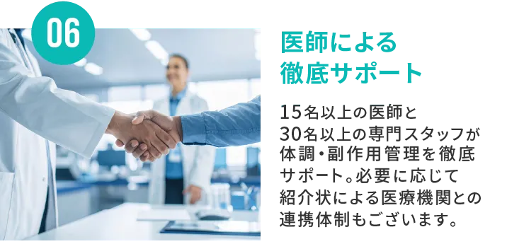 専門医による徹底サポート