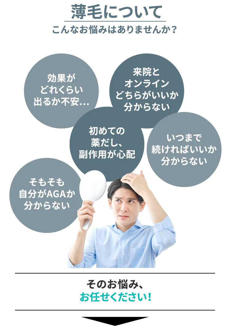 薄毛についてこんなお悩みありませんか